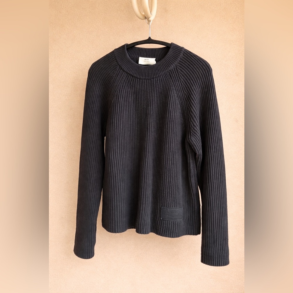 Ami Paris Navy Crew Neck Sweater, Fair.